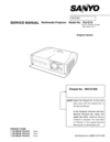 Thumbnail Sanyo PLV-Z1X Service Manual