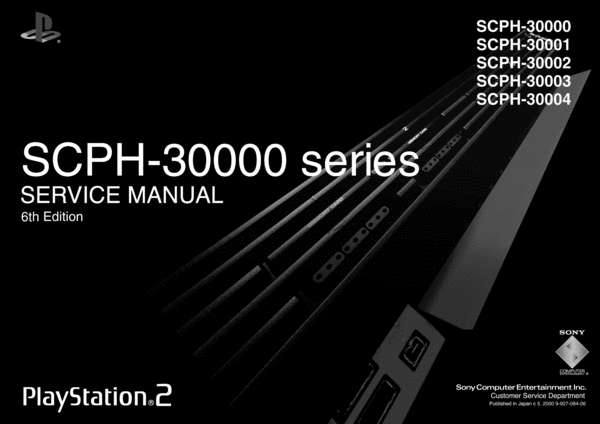 Product picture Sony PS2 SCPH-30000 to SCPH-30004 Service Manual
